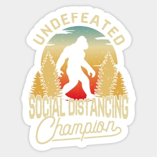 Social Distancing World Champions Funny Antisocial Introvert Sticker